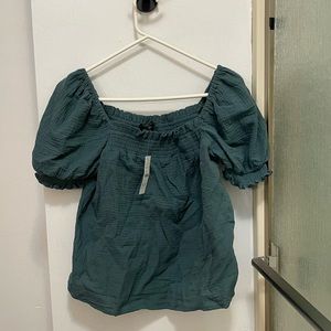 J Crew Squareneck puff-sleeve soft gauze top- size S, M, L